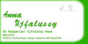 anna ujfalussy business card